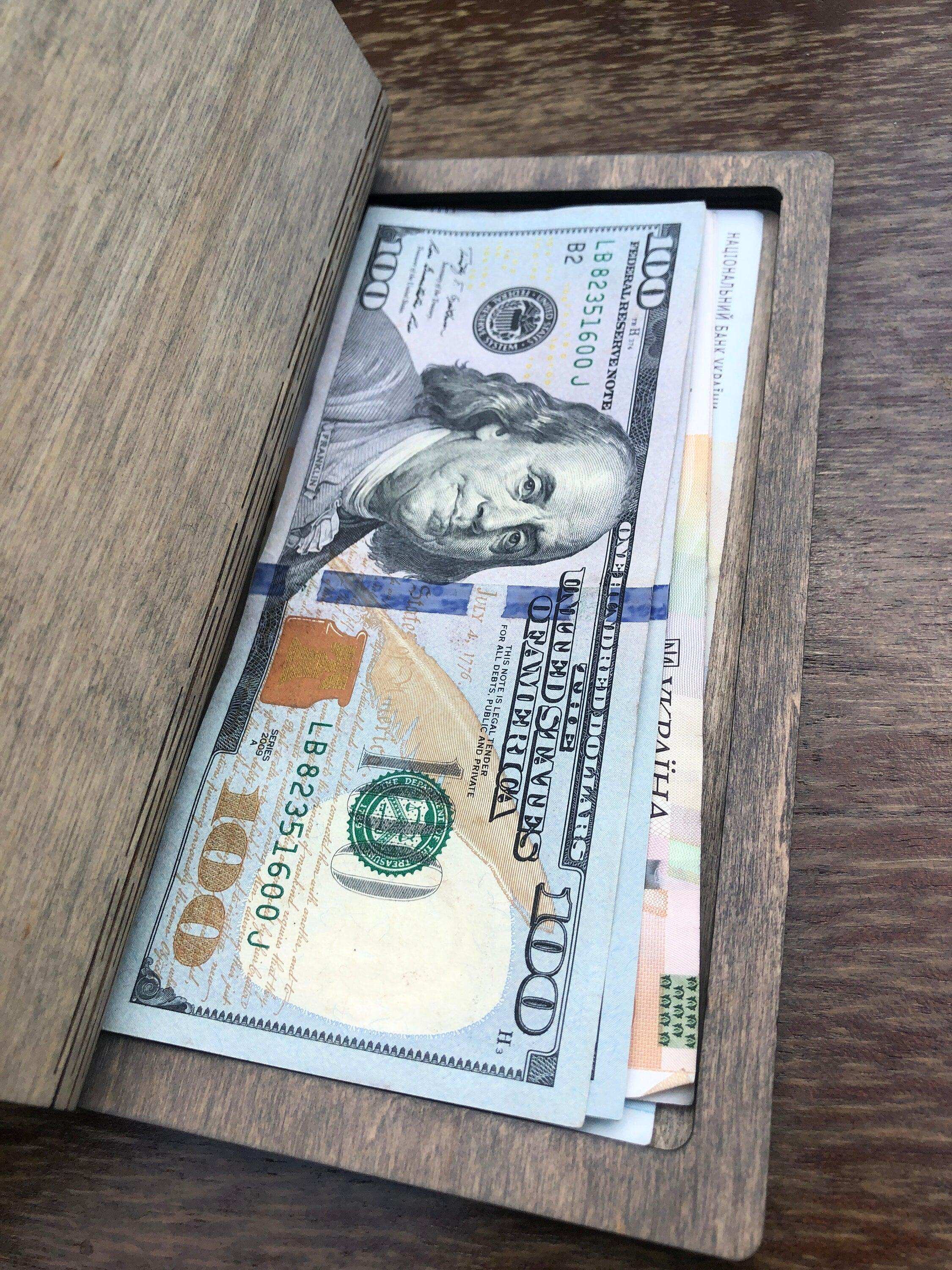 Customized Wooden Bill Holder with Free Engraving
