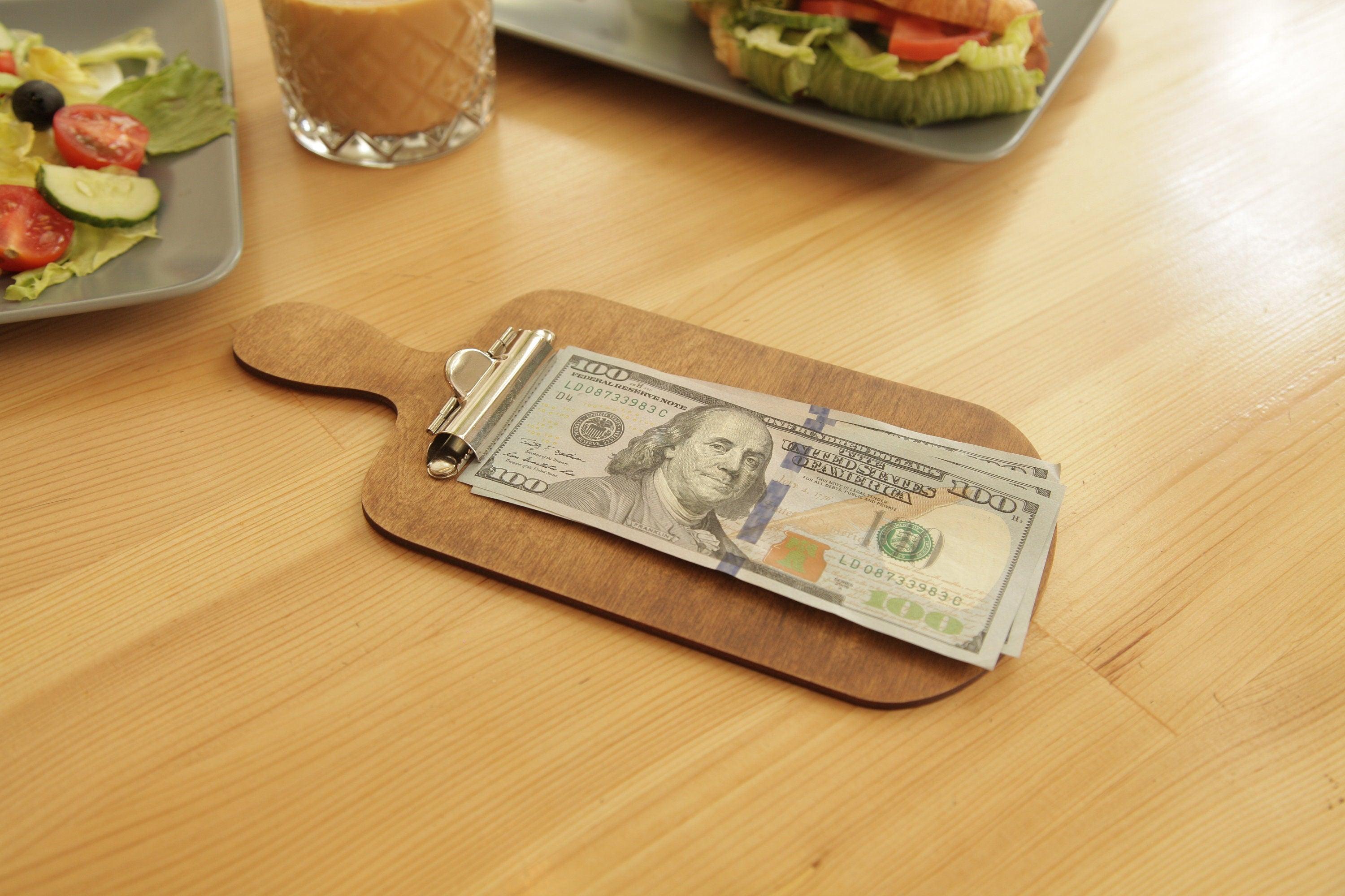 Wooden Check Presenter for Upscale Venues