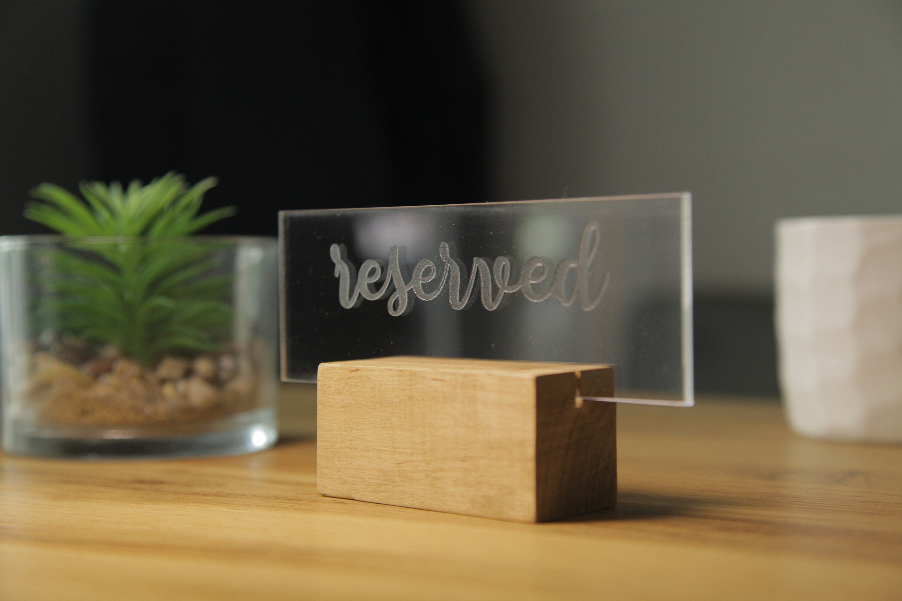 Designer acrylic reserved sign and the benefits of using them
