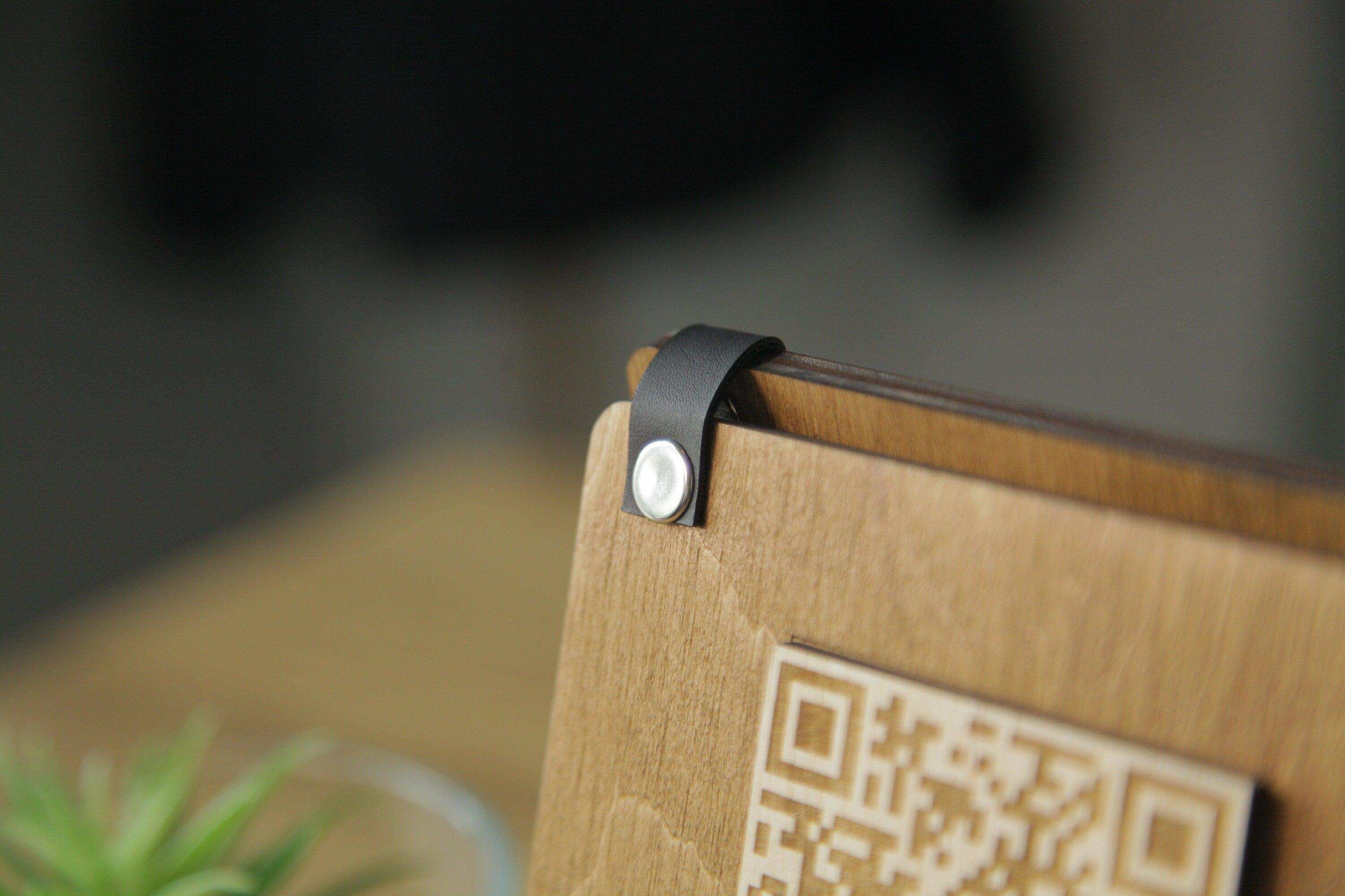 Wooden QR Code Menu Sign for Cafes