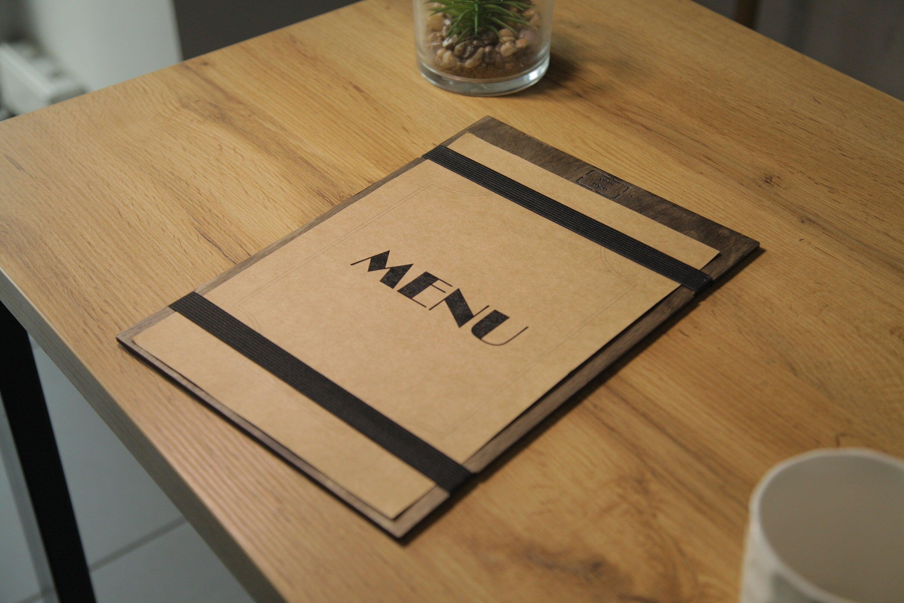 Premium Wooden Menu Cover