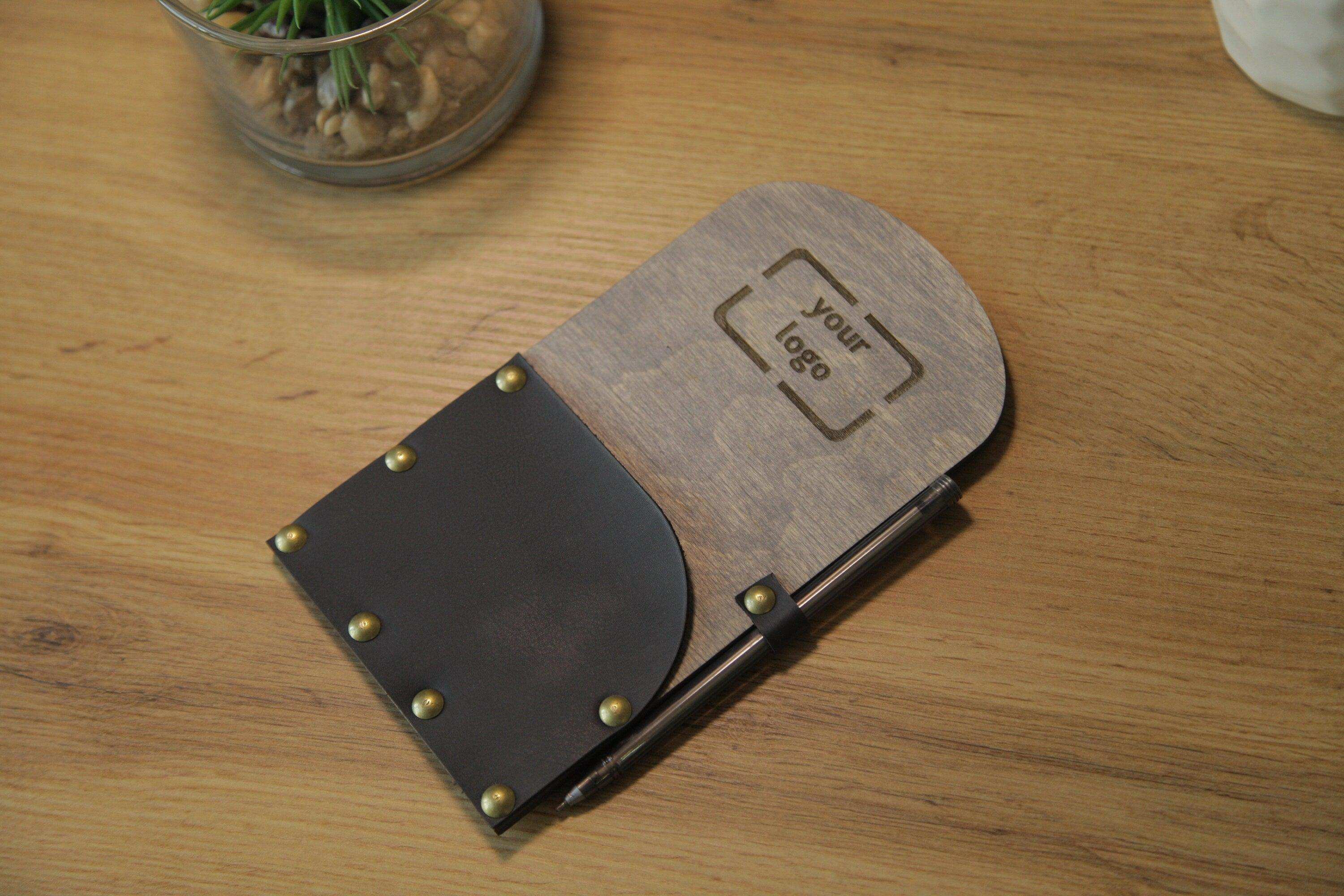 Wooden Check Presenter with Pen Holder