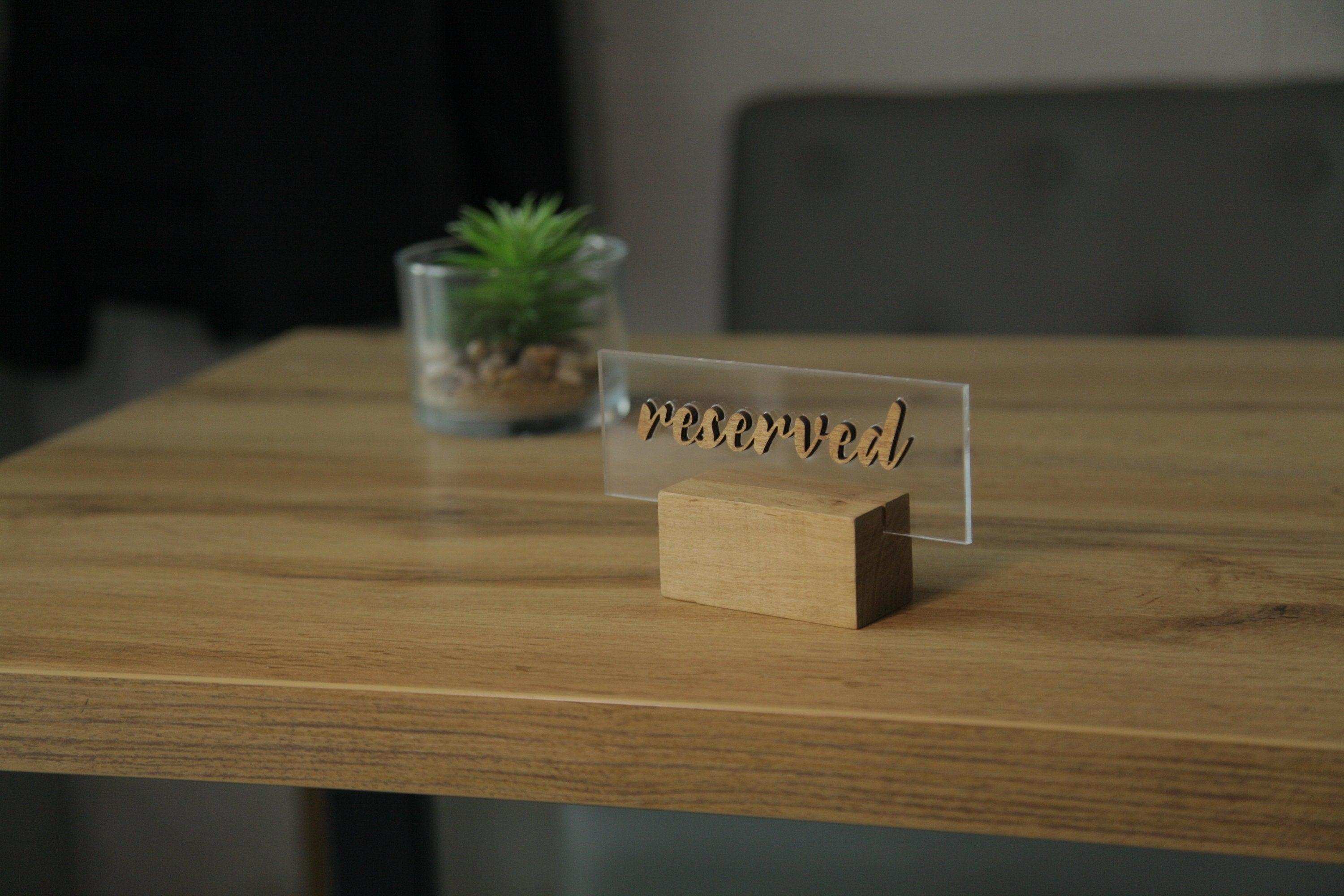 Personalized Acrylic Reserved Table Sign for Events