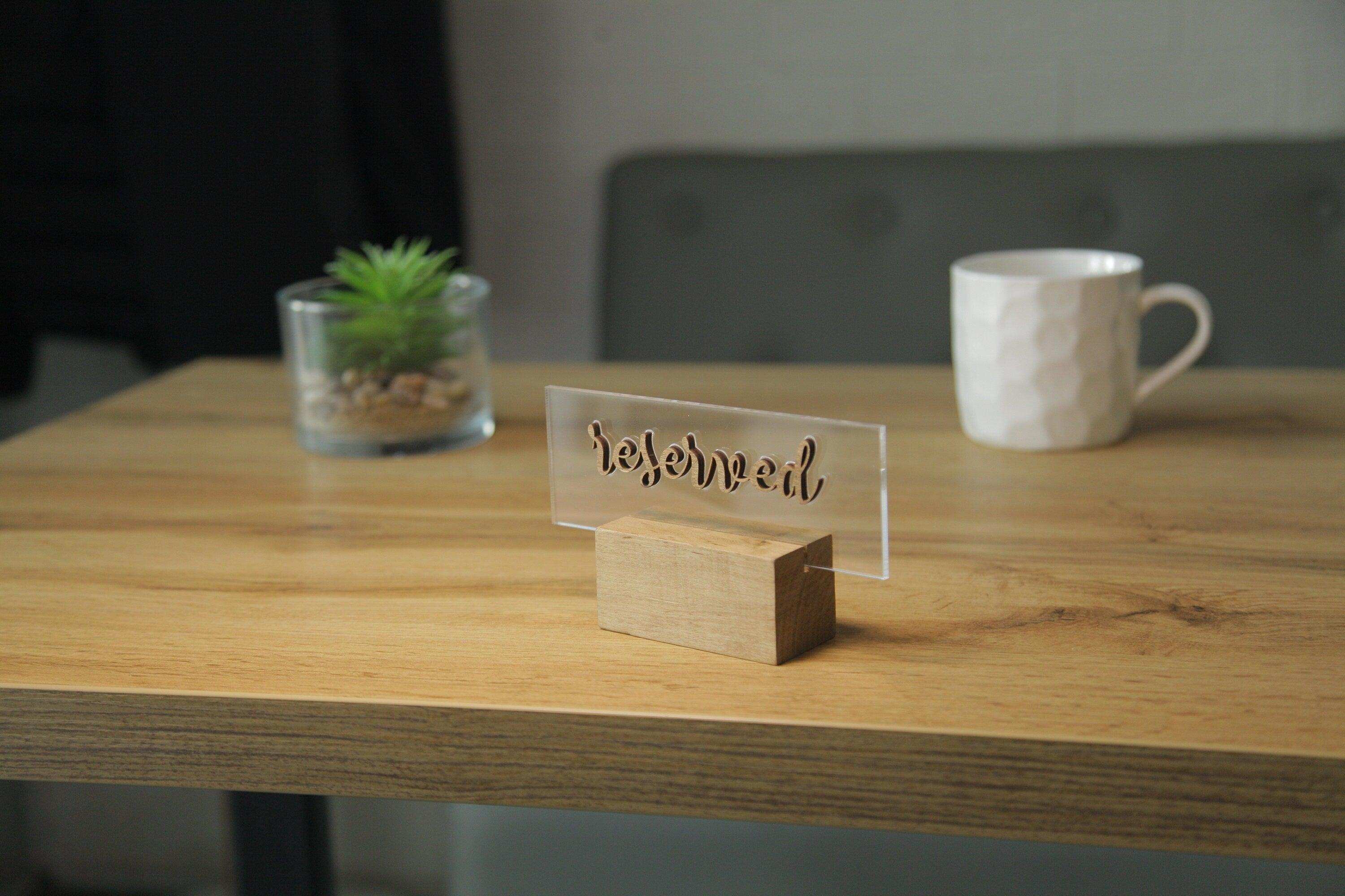 Custom Acrylic Wedding Table Sign with Elegant Design