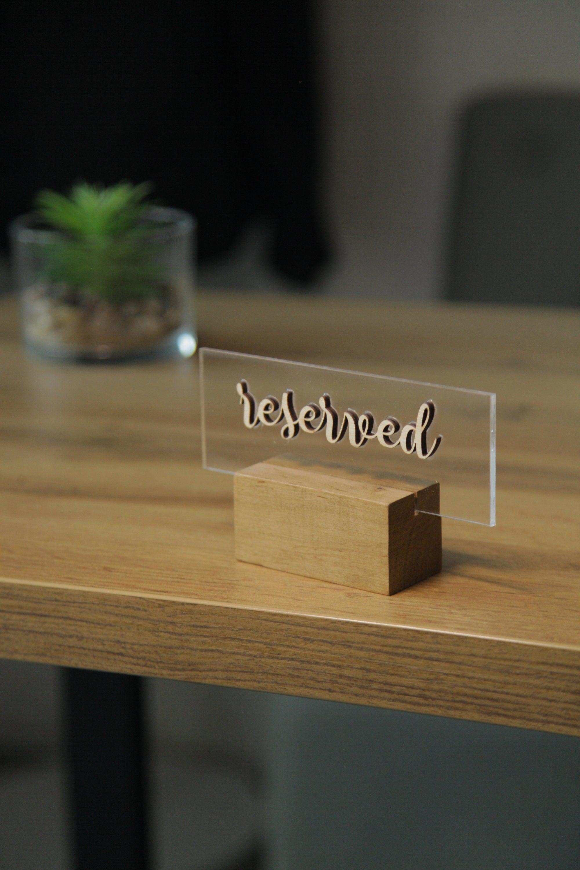 Custom Acrylic Wedding Table Sign with Elegant Design