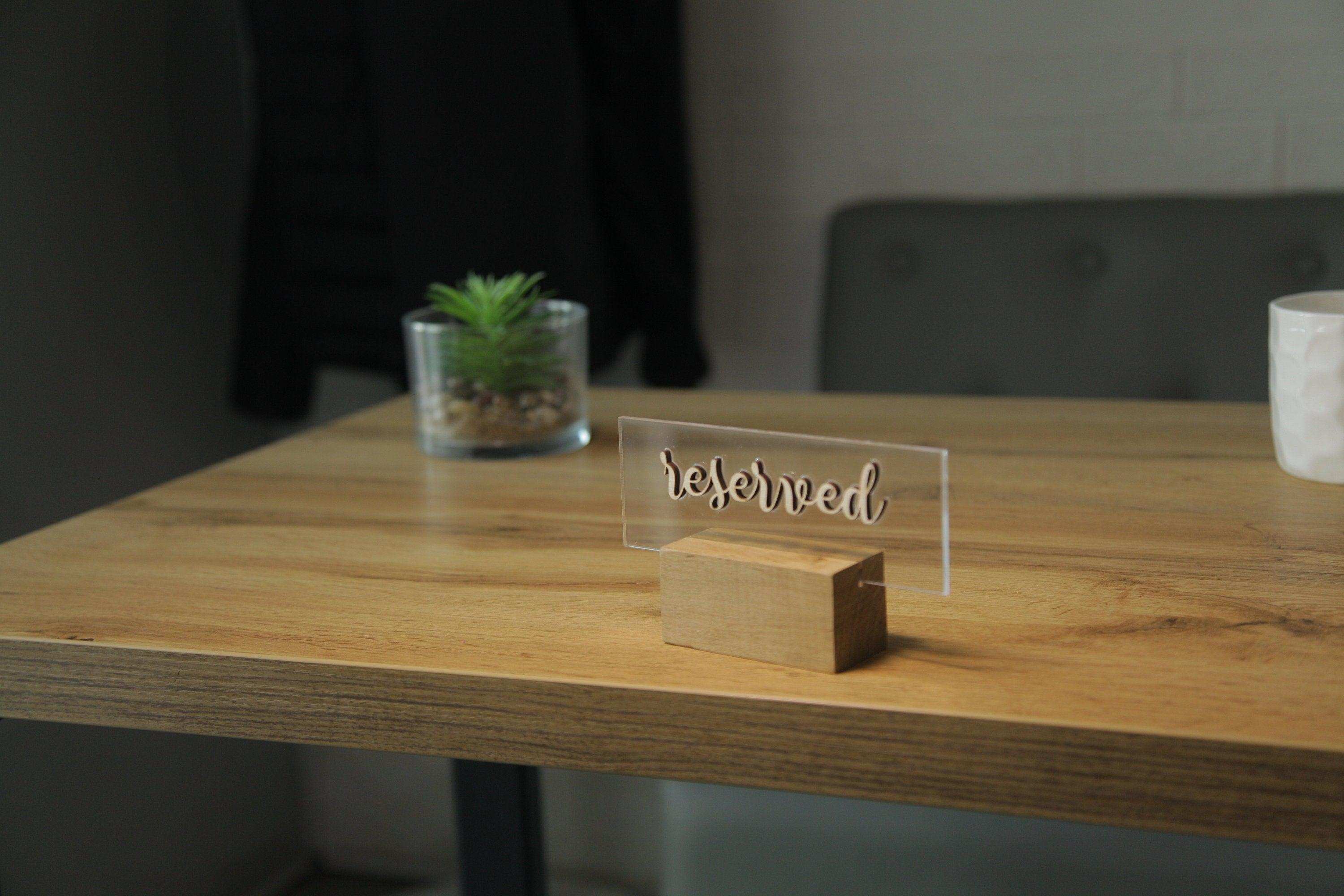 Custom Acrylic Wedding Table Sign with Elegant Design