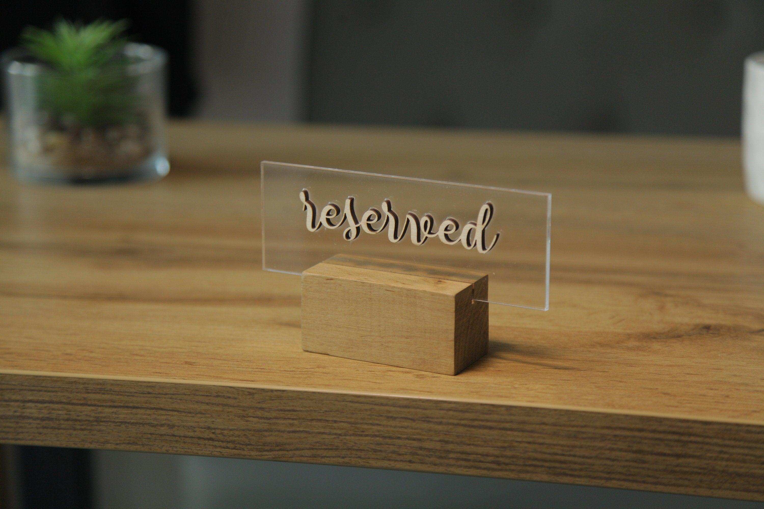 Custom Acrylic Wedding Table Sign with Elegant Design