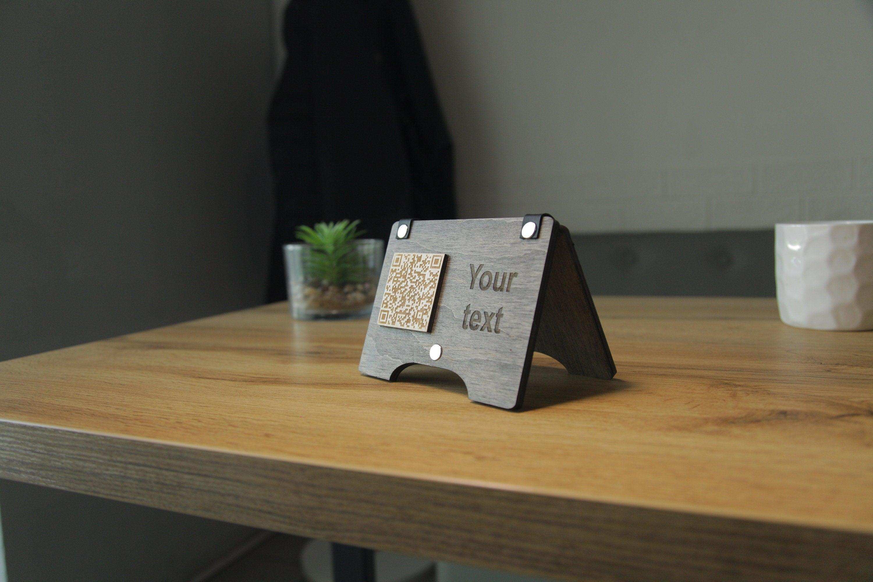 Custom QR Code Sign for Restaurant Tables