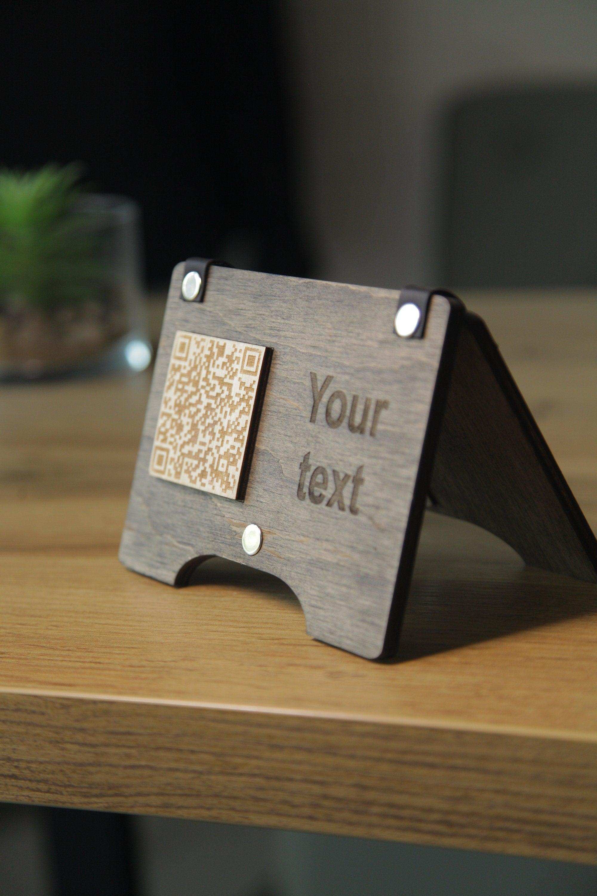 Custom QR Code Sign for Restaurant Tables