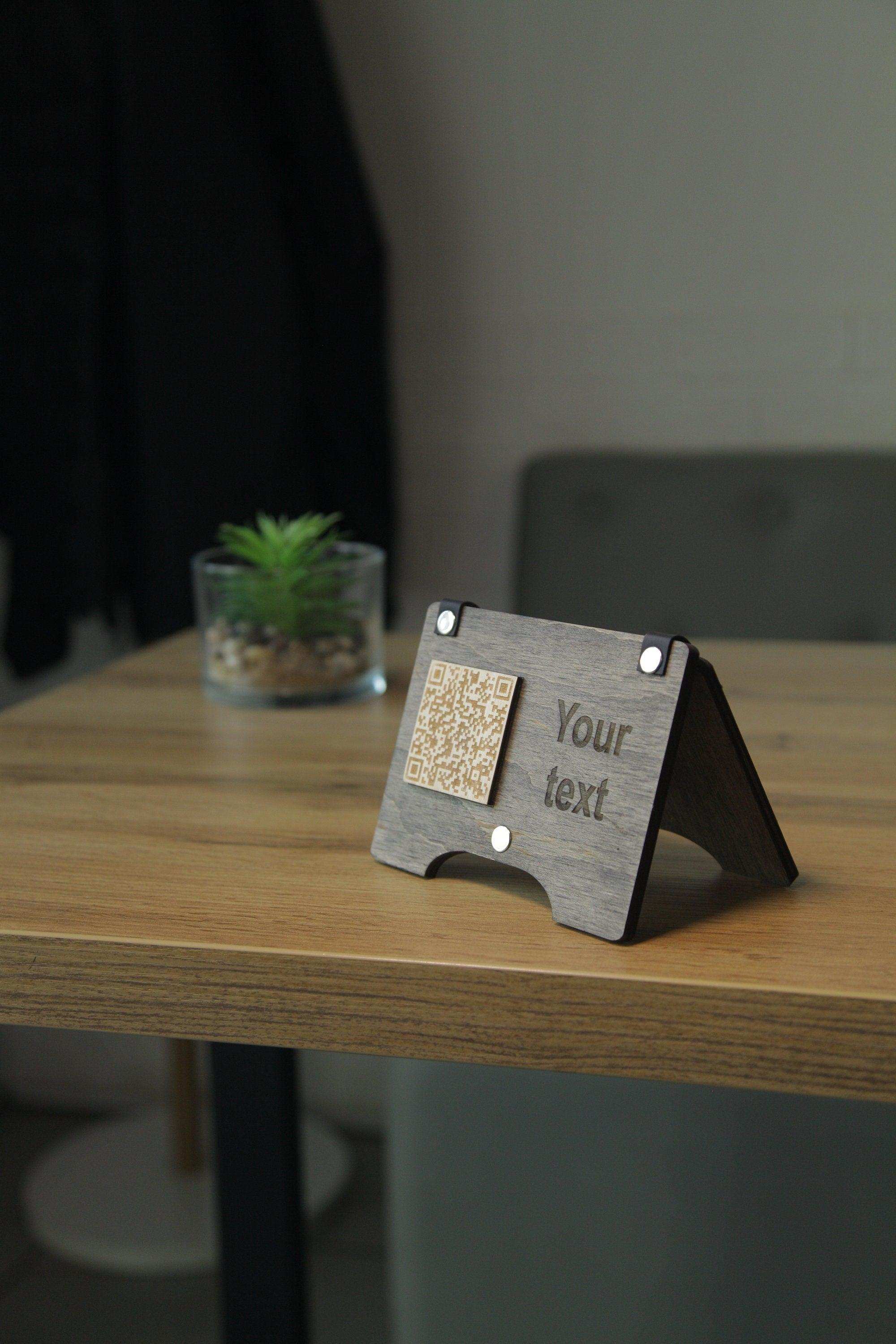 Custom QR Code Sign for Restaurant Tables