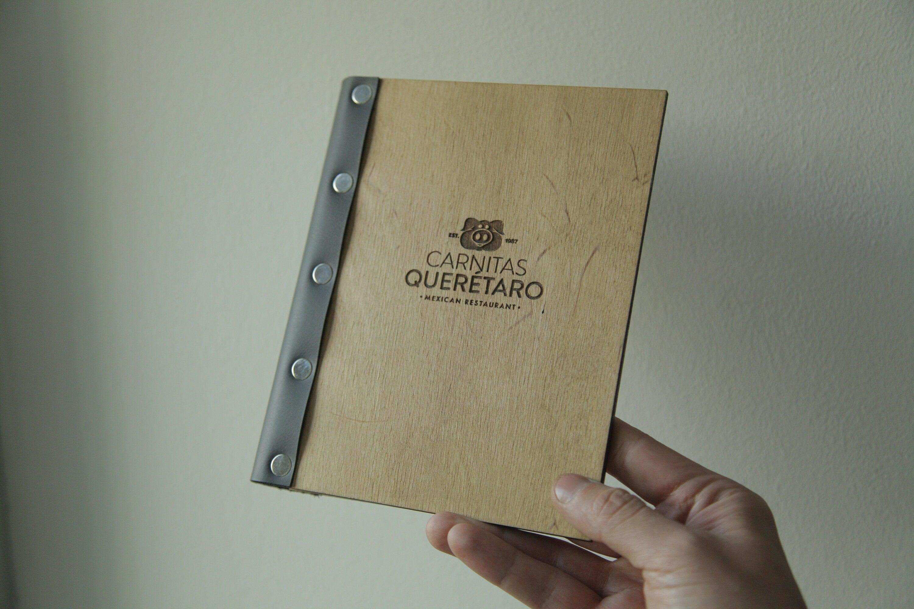 Custom Wooden A5 Menu Cover
